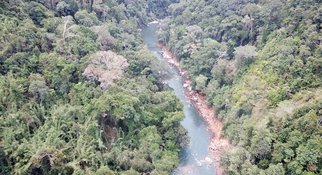 Forested river gorge, Hulu Sungai Padas, Sabah
